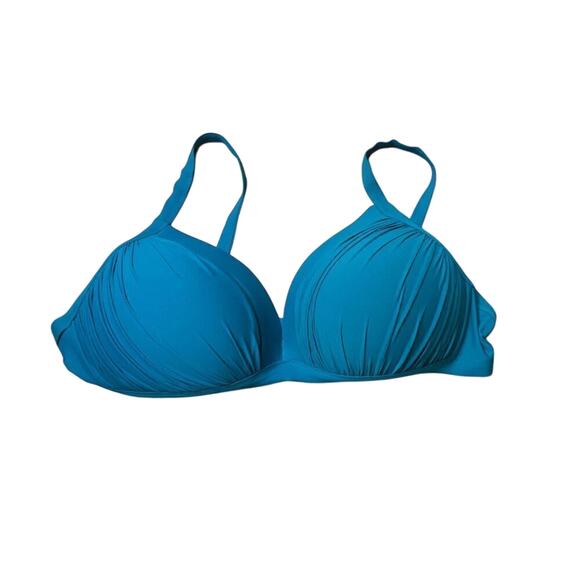 BOGOF Time and‎ Tru Ruched Padded Swim Bikini Top Trap sz 2X (20W-22W) Vacation - Picture 2 of 7